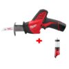 Milwaukee 2420-21-2362-20 M12 12V Lithium-Ion Cordless HACKZALL Reciprocating Saw Kit with M12 LED Lantern