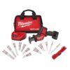 Milwaukee 2520-21XC-49-22-1110-49-22-1216 M12 FUEL 12V Lithium-Ion Brushless Cordless HACKZALL Kit with Wood/Metal Cutting Bi-Metal Blade Set (26-Piece)