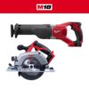 Milwaukee 2621-20-2630-20 M18 18V Lithium-Ion Cordless SAWZALL Reciprocating Saw and 6-1/2 in. Circular Saw