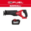 Milwaukee 2821-20-48-11-1812 M18 FUEL GEN-2 18V Lithium-Ion Brushless Cordless SAWZALL Reciprocating Saw with (1) High Output 12.0 Ah Battery