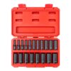 TEKTON SID91303 3/8 in. Drive Deep 6-Point Impact Socket Set, 19-Piece (6 mm - 24 mm) - Case