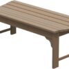 WestinTrends Malibu 48" Outdoor Bench, All Weather Resistant Poly Lumber Backless Patio Garden Bench, Adirondack Curved Bench Seat for Comfort, Weatherwood - 1