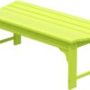 WestinTrends Malibu 48" Outdoor Bench, All Weather Resistant Poly Lumber Backless Patio Garden Bench, Adirondack Curved Bench Seat for Comfort, Lime - 1
