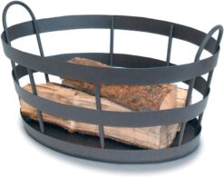 Minuteman International Shaker, Graphite Firewood Log Basket Bin Holder, 4 Units - 2