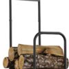 Fire Beauty Firewood Log Cart Carrier, Outdoor and Indoor Wood Rack Storage Mover, Rolling Dolly Hauler - 1