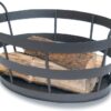 Minuteman International Shaker, Graphite Firewood Log Basket Bin Holder, 4 Units - 1