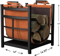 Panacea Products 15245 Mission Log Bin with Log Carrier,green - 2