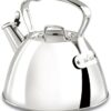 All-Clad Specialty Stainless Steel Tea Kettle 2 Quart Induction Pots and Pans, Cookware Silver