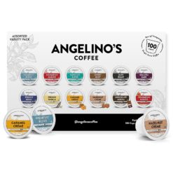 Angelino's Coffee Variety Pack, 100 ct with 12 different Coffee Pods for Keurig K-cup Coffee Maker