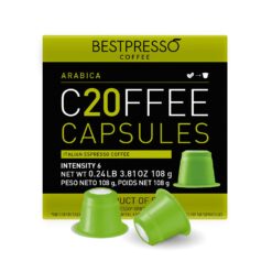 Bestpresso Coffee for Nespresso Original Machine 120 pods Certified Genuine Espresso Arabica Blend (Light Intensity), Pods Compatible with Nespresso Original 60 Days Satisfaction Guarantee