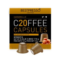 Bestpresso Coffee for Nespresso Original Machine 120 pods Certified Genuine Espresso Caramel Blend(Medium Intensity) Pods Compatible with Nespresso Original 60 Days Satisfaction Guarantee