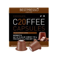 Bestpresso Coffee for Nespresso Original Machine 120 pods Certified Genuine Espresso Chocolate Blend (Medium Intensity) Pods Compatible with Nespresso Original 60 Days Satisfaction Guarantee
