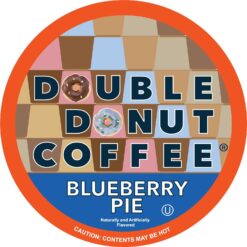 Blueberry Coffee in Single Serve Pods, Flavored Coffee For the Keurig K Cups Coffee Brewer, from Double Donut, 80 Cups