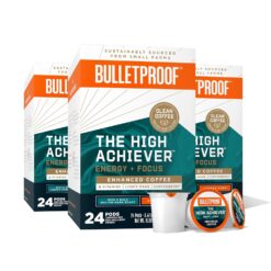 Bulletproof The High Achiever Single-Serve Pods, 72 count, Medium-Dark Roast Enhanced Coffee with Lion's Mane and B Vitamins