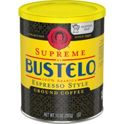 Café Bustelo Supreme by Bustelo Espresso Style Medium-Dark Roast Ground Coffee, 10 Ounce (Pack of 12)