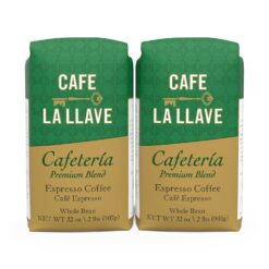 Cafe La Llave Whole Bean Espresso Coffee, for Your Coffee Maker, 32 Ounce (Pack of 2)