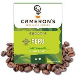 Cameron's Coffee Roasted Whole Bean Coffee, Organic Peru, 4 Pound, (Pack of 1)