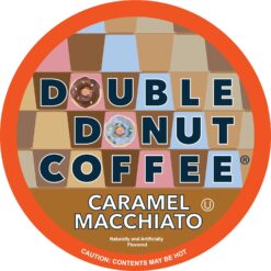 Caramel Macchiato Coffee - Caramel Coffee in Single Serve Coffee Pods for the Keurig K Cups Coffee Brewers, From Double Donut, 80 Cups