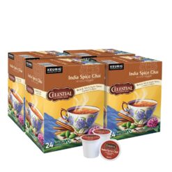 Celestial Seasonings India Spice Chai Black Tea, Single-Serve Keurig K-Cup Pods, 96 Count