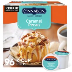 Cinnabon Caramel Pecan Coffee, Keurig Single Serve K-Cup Pods, 96 Count (4 Packs of 24)