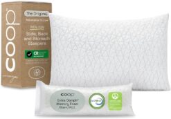Coop Home Goods Original Adjustable Pillow, King Size Bed Pillows for Sleeping, Cross Cut Memory Foam Pillows - Medium Firm Back, Stomach and Side Sleeper Pillow, CertiPUR-US/GREENGUARD Gold