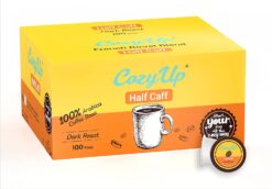 CozyUp Half Caff Breakfast Blend, Single-Serve Coffee Pods Compatible with Keurig K-Cup Brewers, Dark Roast Coffee, 100 Count