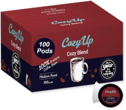 CozyUp Signature Cozy Blend, Single-Serve Coffee Pods Compatible with Keurig K-Cup Brewers, Medium Roast Coffee, 100 Count