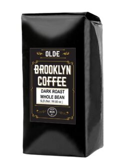 Dark Roast Whole Bean Coffee - 5LB Bag For A Classic Black Coffee, Breakfast, House Gourmet, Italian Espresso- Roasted in New York