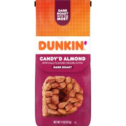Dunkin' Candy'd Almond Flavored Dark Roast Ground Coffee, 10 Ounce (Pack of 6)