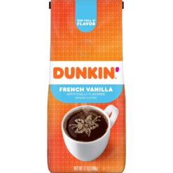 Dunkin' French Vanilla Flavored Ground Coffee, 12 Ounces (Pack of 6)