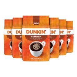 Dunkin' Hazelnut Flavored Ground Coffee, 18 Ounce (Pack of 6)