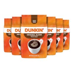 Dunkin' Original Blend Medium Roast Ground Coffee, 18 Ounce (Pack of 6)