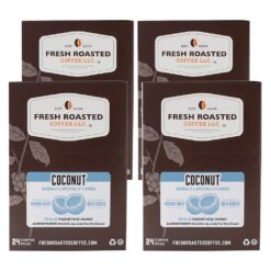 Fresh Roasted Coffee, Coconut, Flavored Coffee Pods, 96 Count