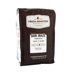 Fresh Roasted Coffee, Dark Brazil Cerrado, 5 lb (80 oz), Med-Dark Roast, Kosher, Ground