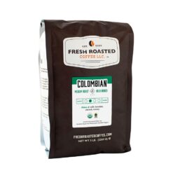 Fresh Roasted Coffee, Fair Trade Organic Colombian, 5 lb (80 oz), Medium Roast, Kosher, Whole Bean