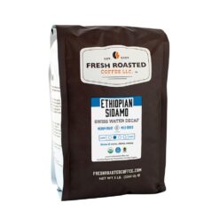 Fresh Roasted Coffee, Fair Trade Organic Ethiopian Sidamo Swiss Water Decaf, 5 lb (80 oz), Kosher, Medium Roast Whole Bean