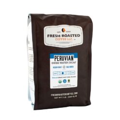 Fresh Roasted Coffee, Fair Trade Organic Peruvian Water-Processed Decaf, 5 lb (80 oz), Kosher, Medium Roast Whole Bean