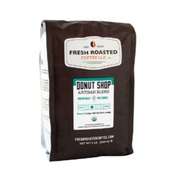 Fresh Roasted Coffee, Organic Donut Shop, 5 lb (80 oz), Medium Roast, Kosher, Ground