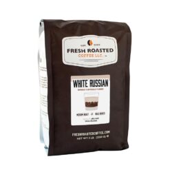 Fresh Roasted Coffee, White Russian Flavored Coffee, 5lb, Medium Roast, Kosher, Ground