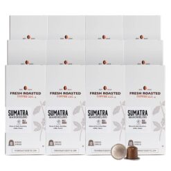Fresh Roasted Coffee for Nespresso OriginalLine, Sumatra Mandheling | Single Origin | Intensity 10 | 120 Count Aluminum Capsule