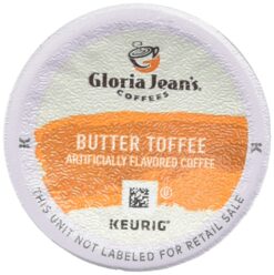 Gloria Jean's Coffees Butter Toffee for Keurig Brewers 24 K-Cups (Pack of 2) - 48 K-Cups Total