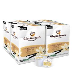 Gloria Jean's French Vanilla Supreme Keurig Single-Serve K-Cup Pods, Light Roast Coffee, 96 Count