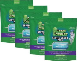 Green Gobbler Septic Saver Bacteria Enzyme Pacs | 2 Year Septic Tank Supply | Septic Tank Teatment Packets