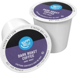 Happy Belly Dark Roast Coffee Pods, Compatible with Keurig 2.0 K-Cup Brewers, 100 Count