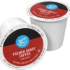 Happy Belly Dark Roast Coffee Pods, French Roast, Compatible with Keurig 2.0 K-Cup Brewers, 100 Count