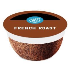 Happy Belly French Roast Coffee Pods (Dark Roast), Compatible with K-Cup Brewer, 96 Count