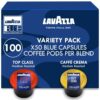 Lavazza Blue Capsules Coffee Pods, Best Value Variety Pack - Top Class and Caffe Crema for Lavazza LB Machines (all types), 50 Each, 100-Count