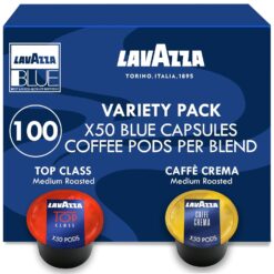 Lavazza Blue Capsules Coffee Pods, Best Value Variety Pack - Top Class and Caffe Crema for Lavazza LB Machines (all types), 50 Each, 100-Count