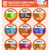 MAUD'S Decaf Coffee Pods Variety Pack 80 Count Medium Roast Arabica Coffee Pods