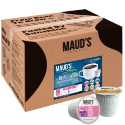 Maud's Boardwalk Flavored Coffee Pods Variety Pack, 50 ct | 6 Assorted Coffee Flavors | 100% Arabica Roasted Coffee | Solar Energy Produced Recyclable Pods Compatible with Keurig K Cups Maker